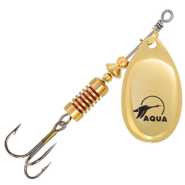 

Блесна для рыбалки AQUA AGLIA 04,0g, лепесток № , цвет A1-06 (золото), 5 штук в комплекте, Золотистый, AGLIA вертушка
