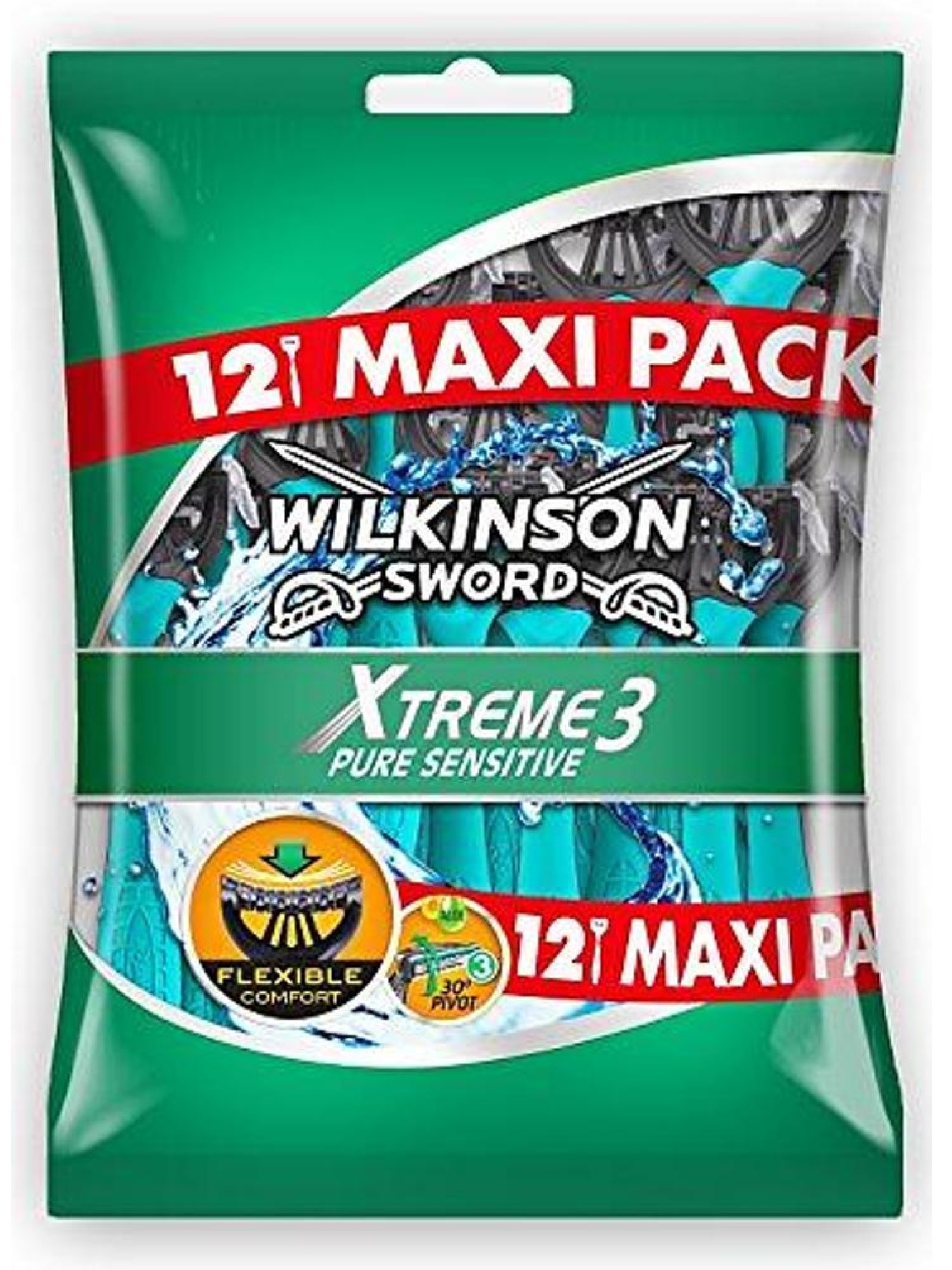 

Wilkinson Sword Xtreme3 Sensitive*/Бритвенный одноразовый станок, 12 шт.