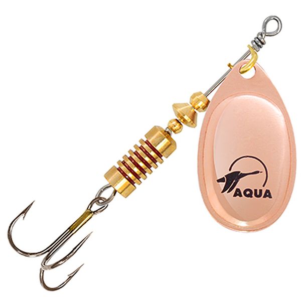 

Блесна для рыбалки AQUA AGLIA 06,0g, лепесток № , цвет A2-06 (медь), 2 штуки в комплекте, Коричневый, AGLIA вертушка