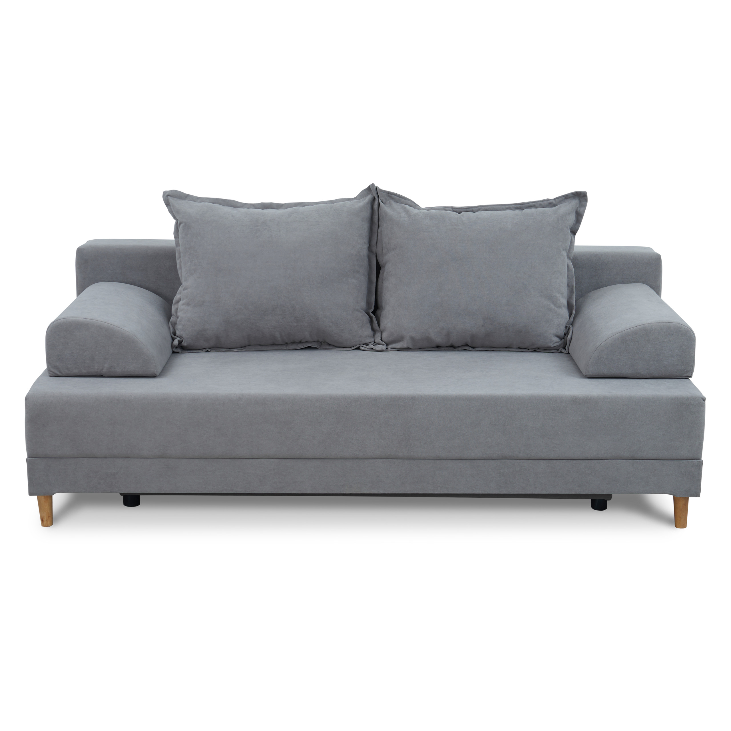 Диван-кровать BRENDOSS 401 серый велюр 2-местный 29921₽