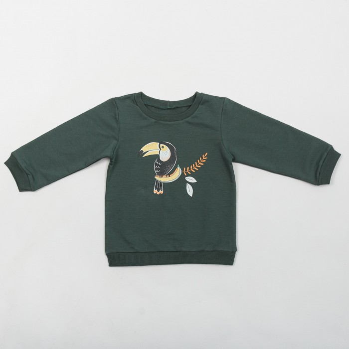 

Свитшот детский Forest kids цв. зеленый р. 98, Jungle