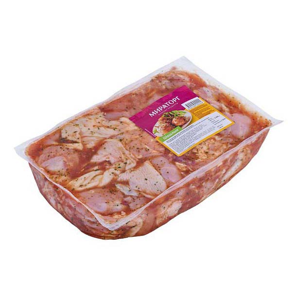 

Шашлык куриный Мираторг в маринаде охлажденный 1 кг
