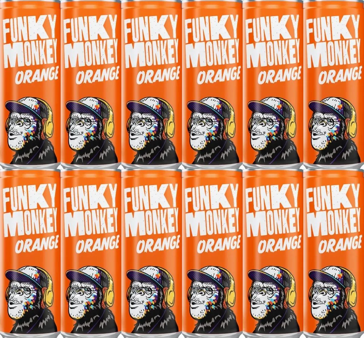 Газированный напиток Funky Monkey Оранжевый 0.33 л*12 штук
