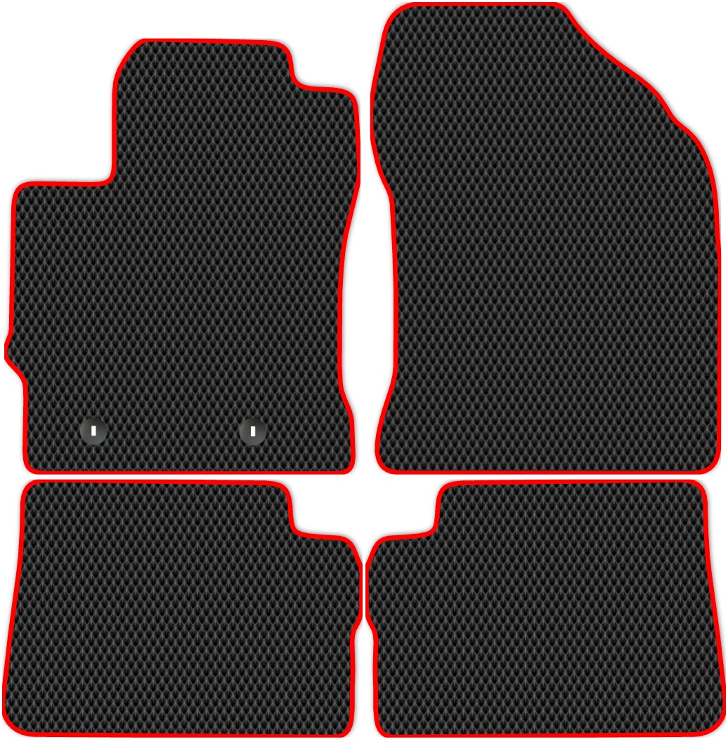 

Коврики ЭВА в салон для Toyota Auris 2 (E180) 2012 - 2016, 4 шт. черный, красный кант, 4843-S4Y-H