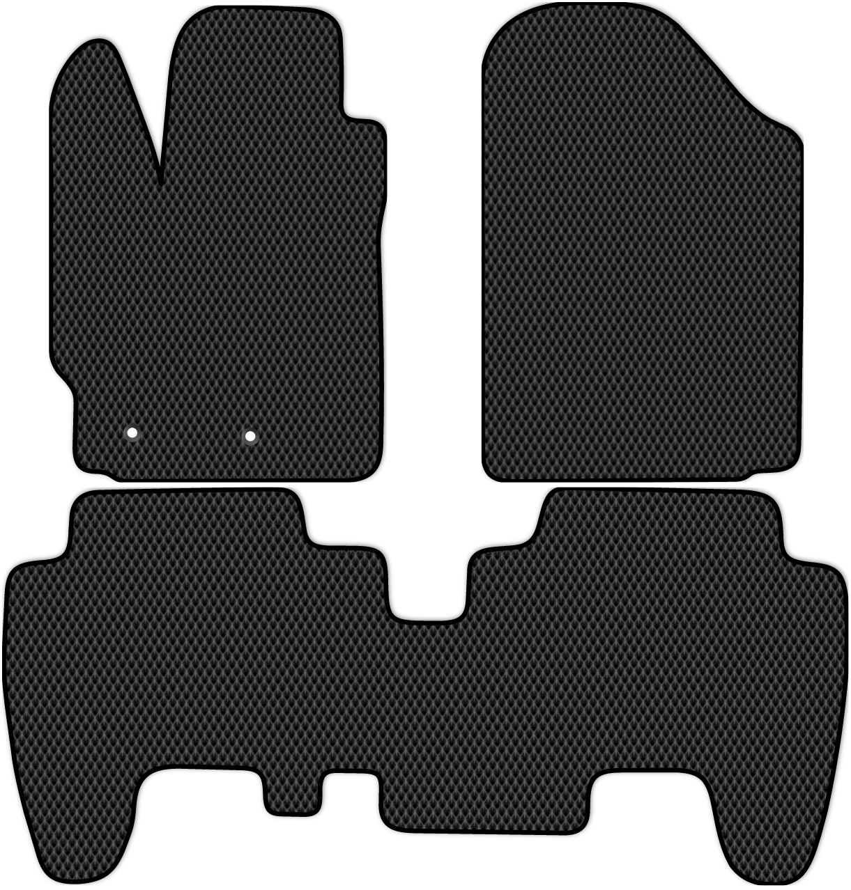 

Коврики ЭВА в салон для Toyota Yaris 2 (XP90) 2005 - 2010, 3 шт. черный, 4845-W3YL-H