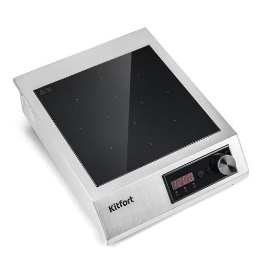 Настольная электрическая плитка Kitfort КТ-142 Silver плита индукционная настольная kitfort кт 142