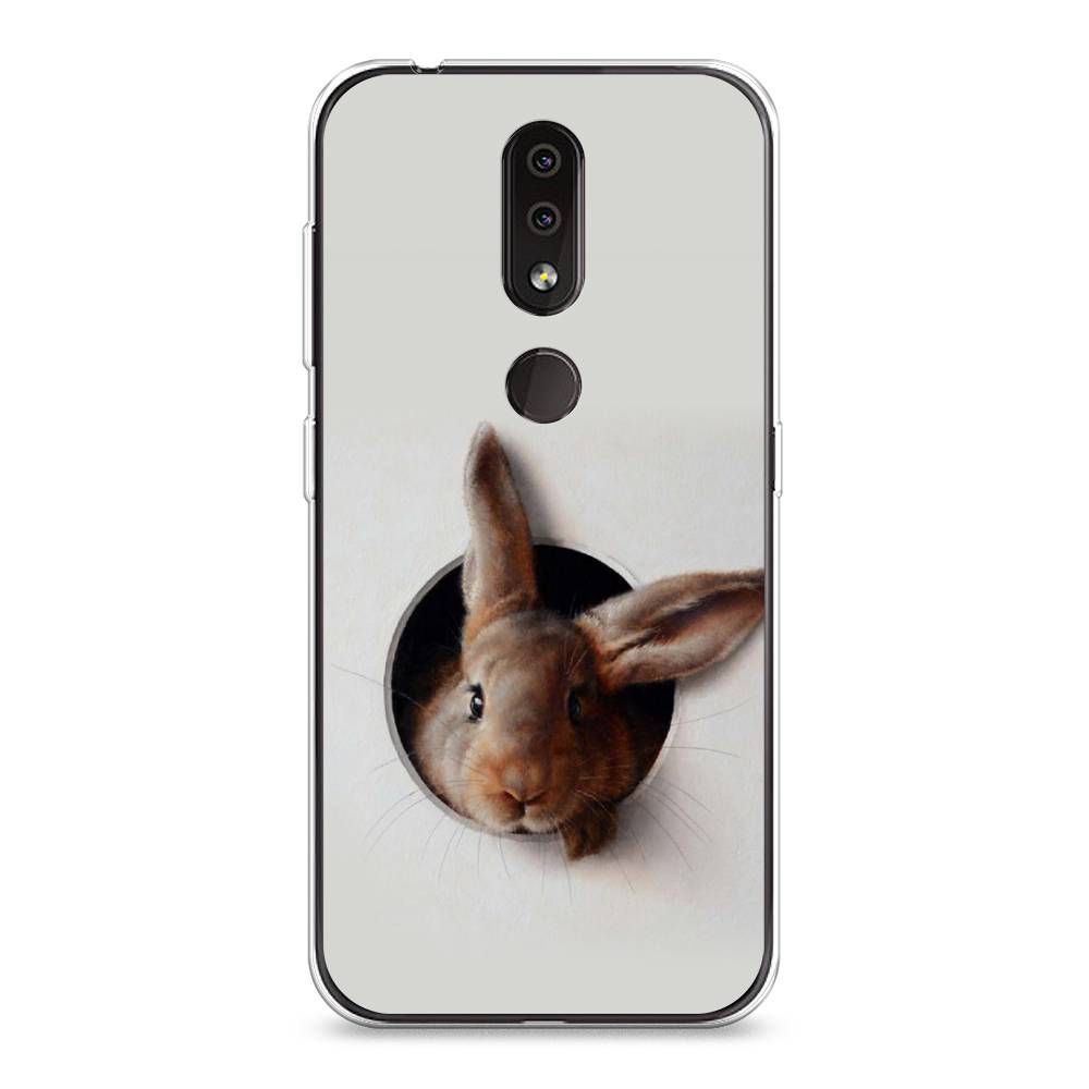 

Чехол на Nokia 4.2 "Любопытный кролик", Серый;коричневый, 122550-1