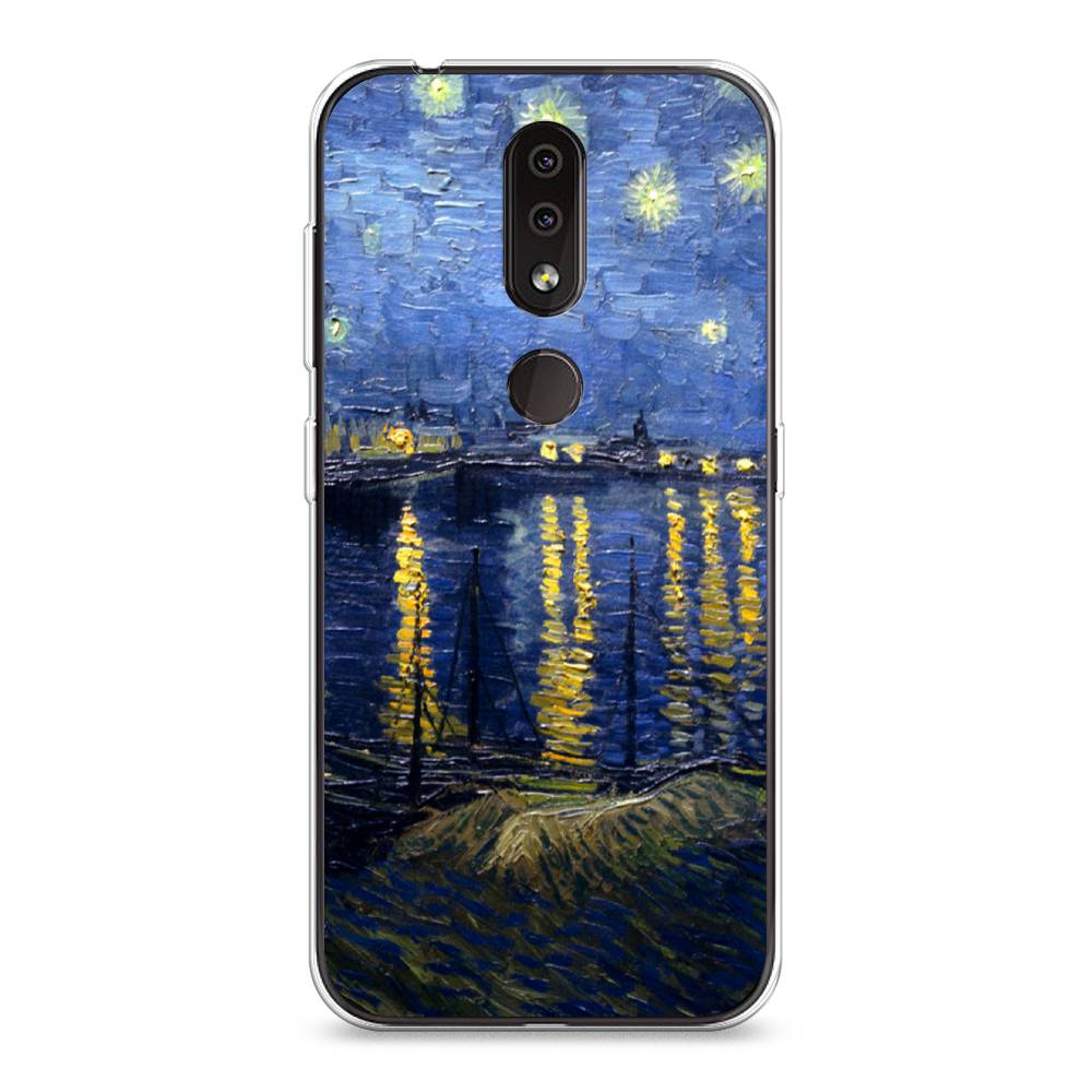 

Чехол на Nokia 4.2 "Звездная ночь над Роной", Синий;желтый, 122550-4