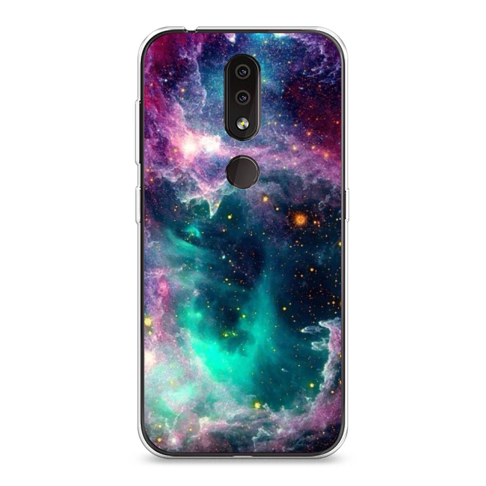 

Чехол на Nokia 4.2 "Звездные облака", Розовый;бежевый, 122550-2
