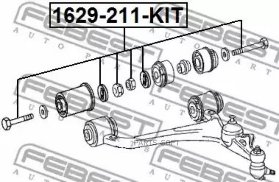 

Болт автомобильный FEBEST 1629211KIT