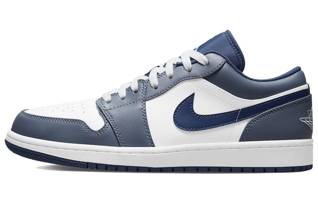 

Кеды унисекс Jordan Air Jordan 1 low синие 44.5 EU, Синий, Air Jordan 1 low