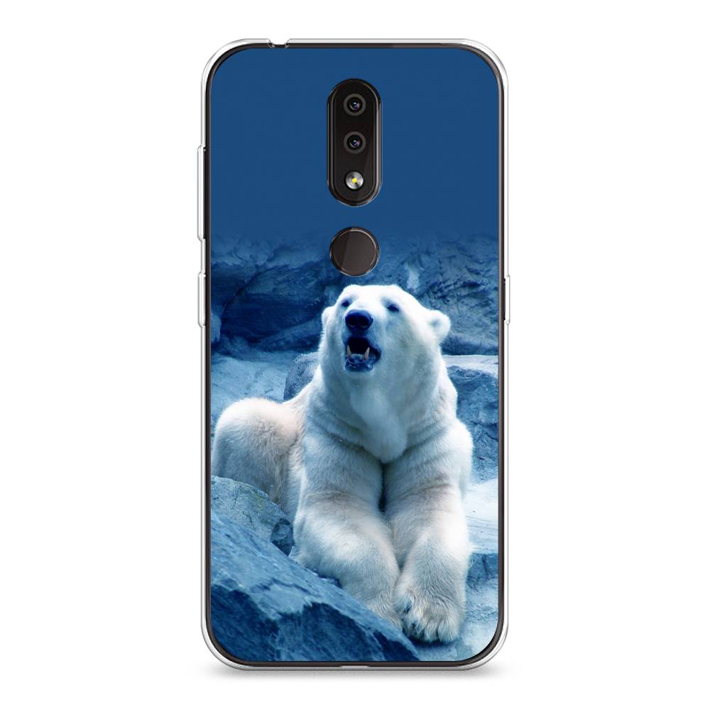 

Чехол на Nokia 4.2 "Белый медведь", Голубой;белый, 122550-1