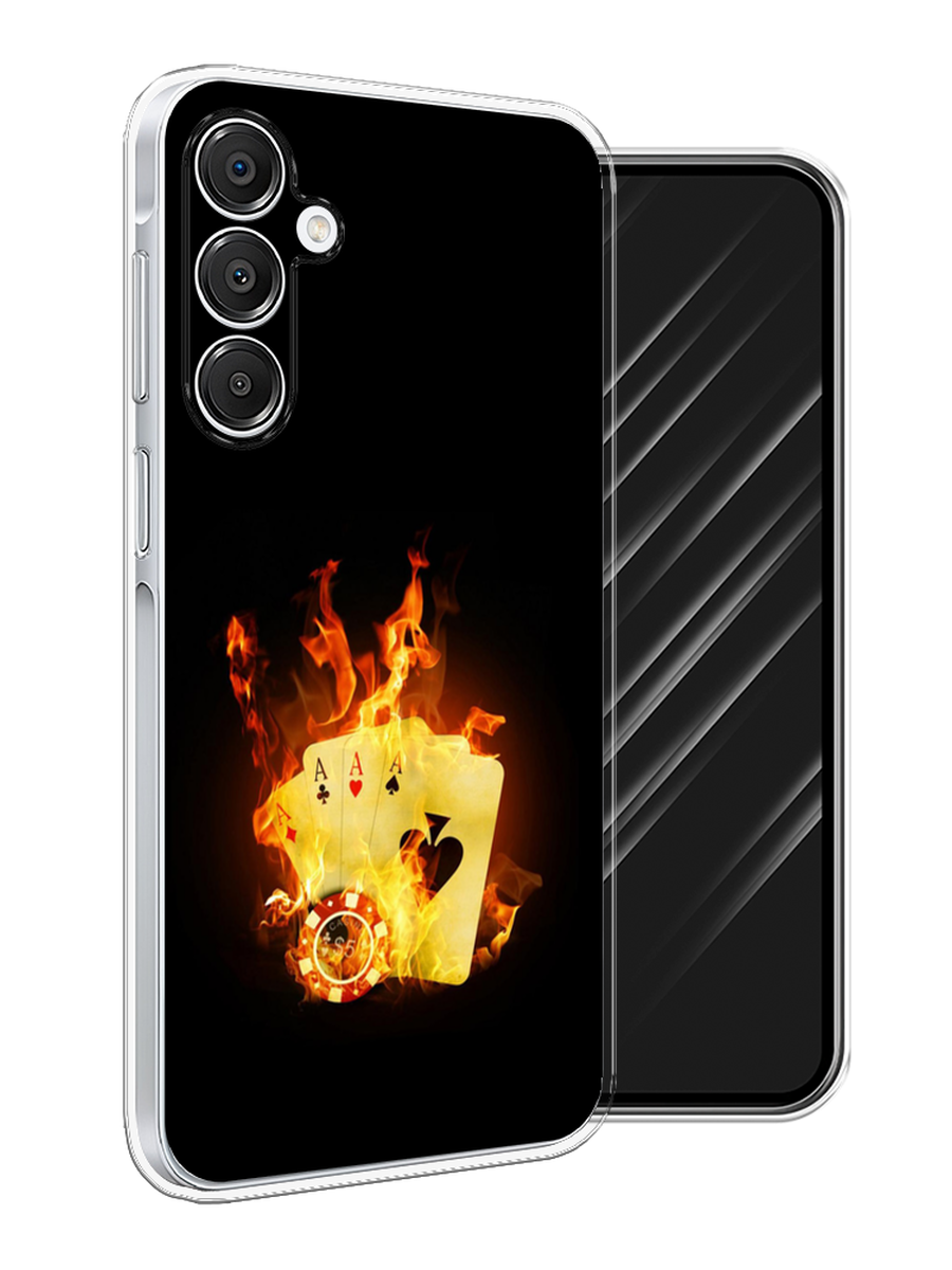 

Чехол Awog на Samsung Galaxy A16 "Горящие карты", Черный;оранжевый, 2110250-1