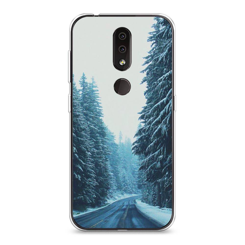 

Чехол на Nokia 4.2 "Зима 9", Бежевый;голубой;черный, 122550-2