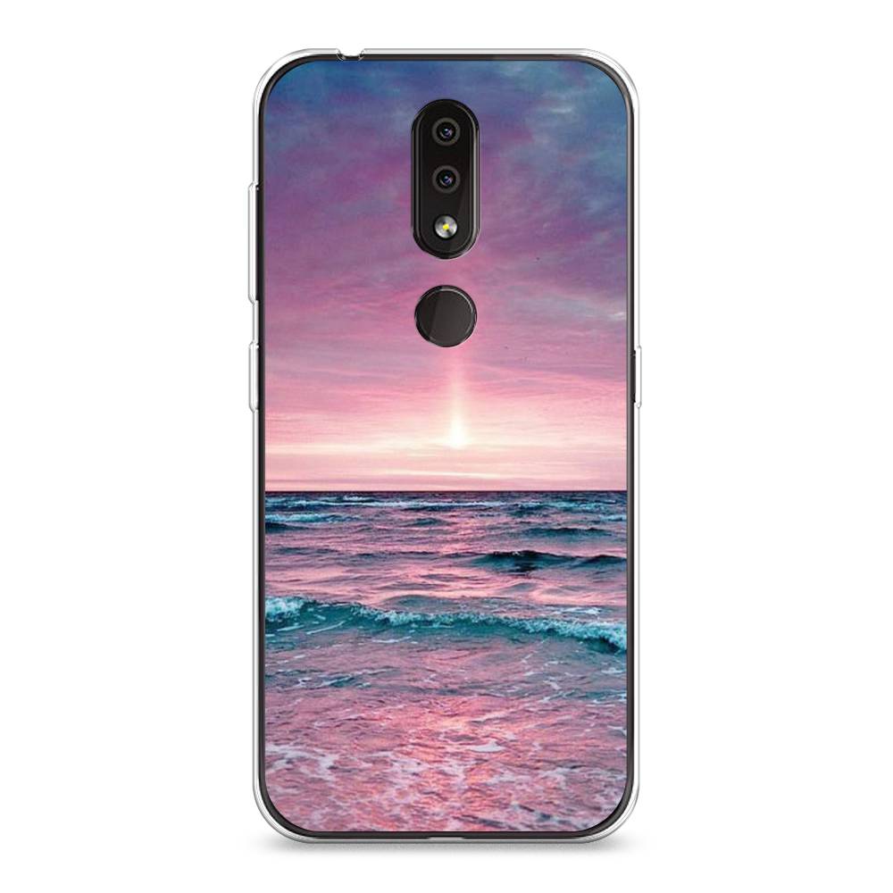 

Чехол на Nokia 4.2 "Восход 3", Розовый;голубой, 122550-2