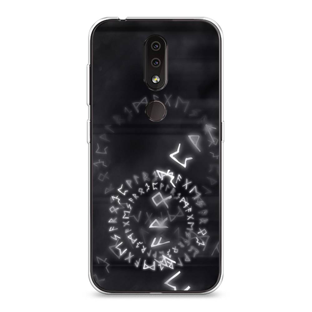 

Чехол на Nokia 4.2 "Руны", Серый;черный, 122550-3