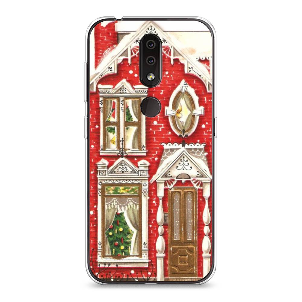 

Чехол на Nokia 4.2 "Пряничный домик", Белый;красный;зеленый, 122550-5