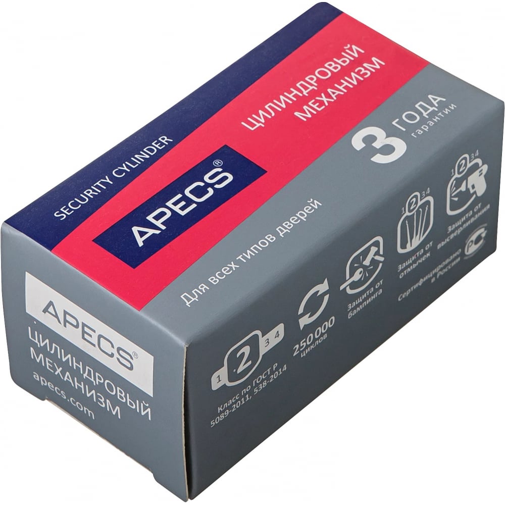 

Цилиндровый механизм Apecs SC-65(30/35)-NI (SC-65(30/35)-Z-NI) 17675, Серебристый