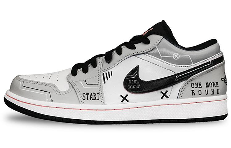 

Кеды унисекс Jordan Air Jordan 1 Low серые 42.5 EU, Серый, Air Jordan 1 Low