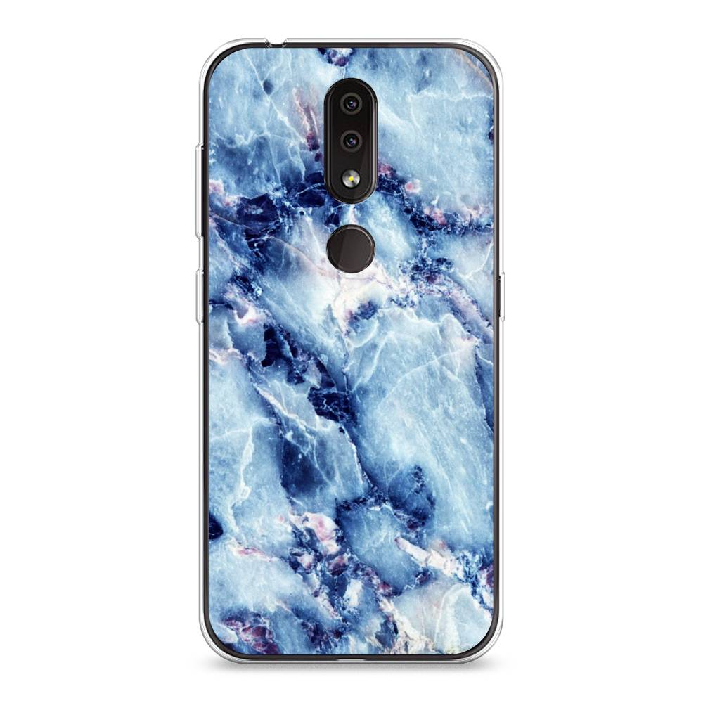

Чехол на Nokia 4.2 "Мрамор с синими прожилками", Синий, 122550-3