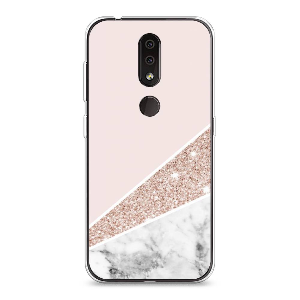 

Чехол на Nokia 4.2 "Блестящий розовый мрамор", 122550-3