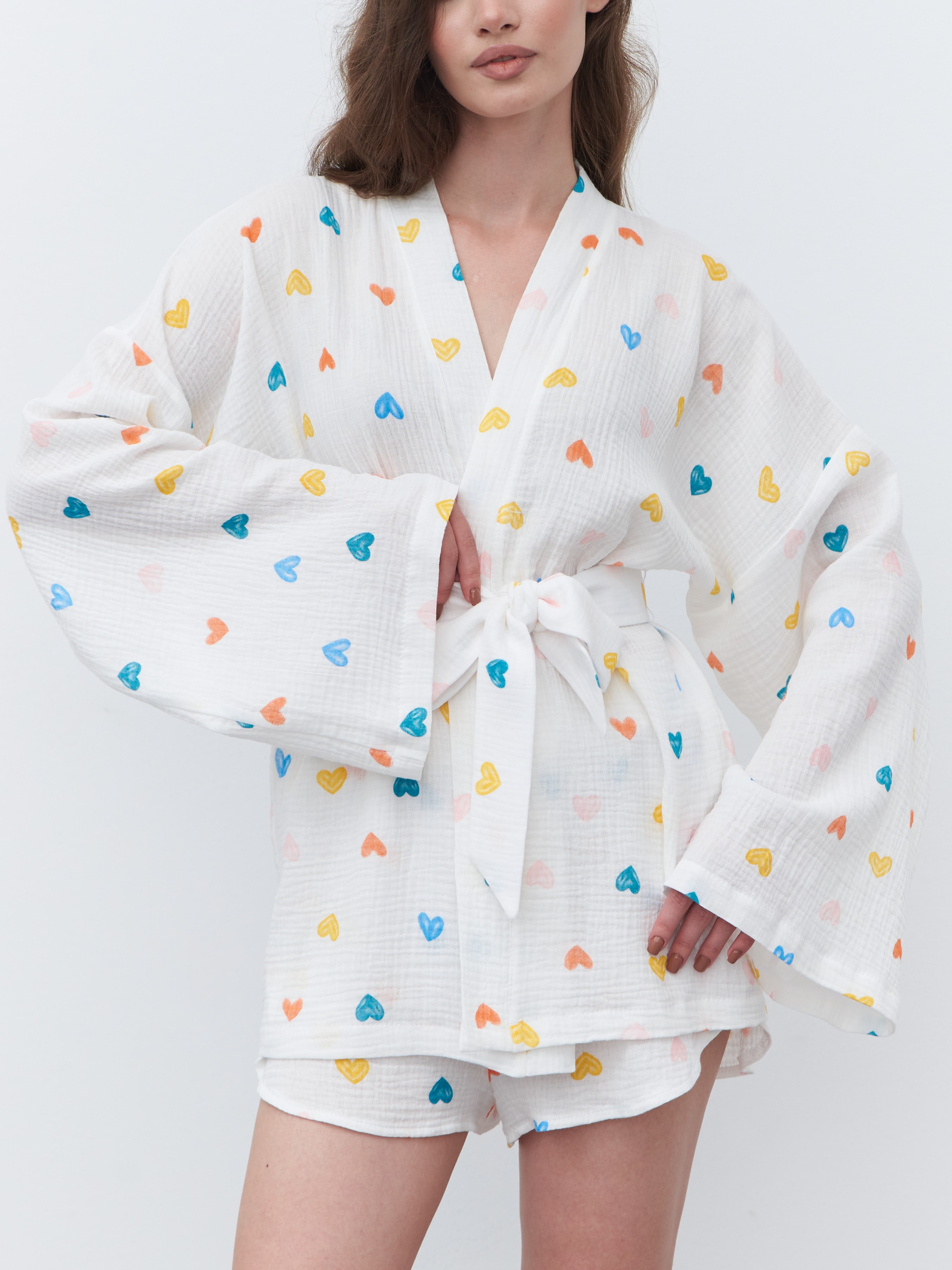 Комплект домашний женский Mimi Pajamas Brand 10002 белый 44-46 RU