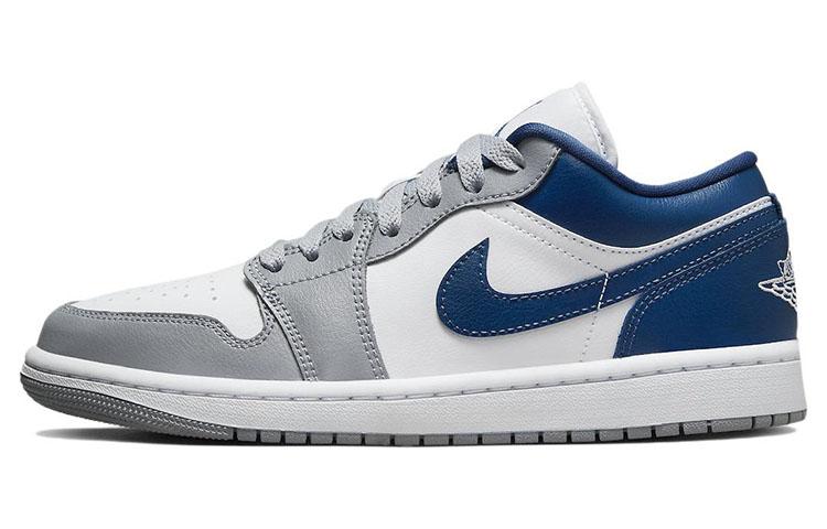 

Кеды унисекс Jordan Air Jordan 1 low серые 36.5 EU, Серый, Air Jordan 1 low