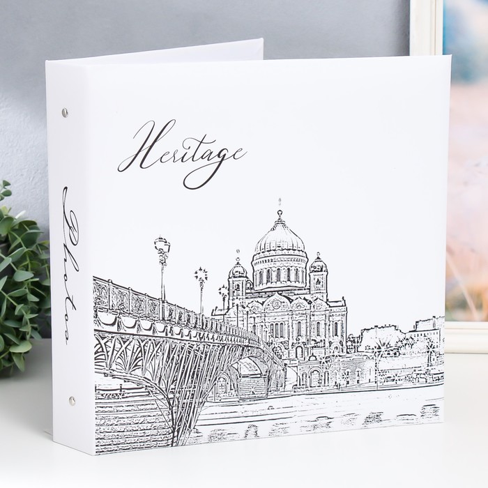 

Фотоальбом 500 фото 10X15см,"heritage" пер-т 3-кольца, Белый