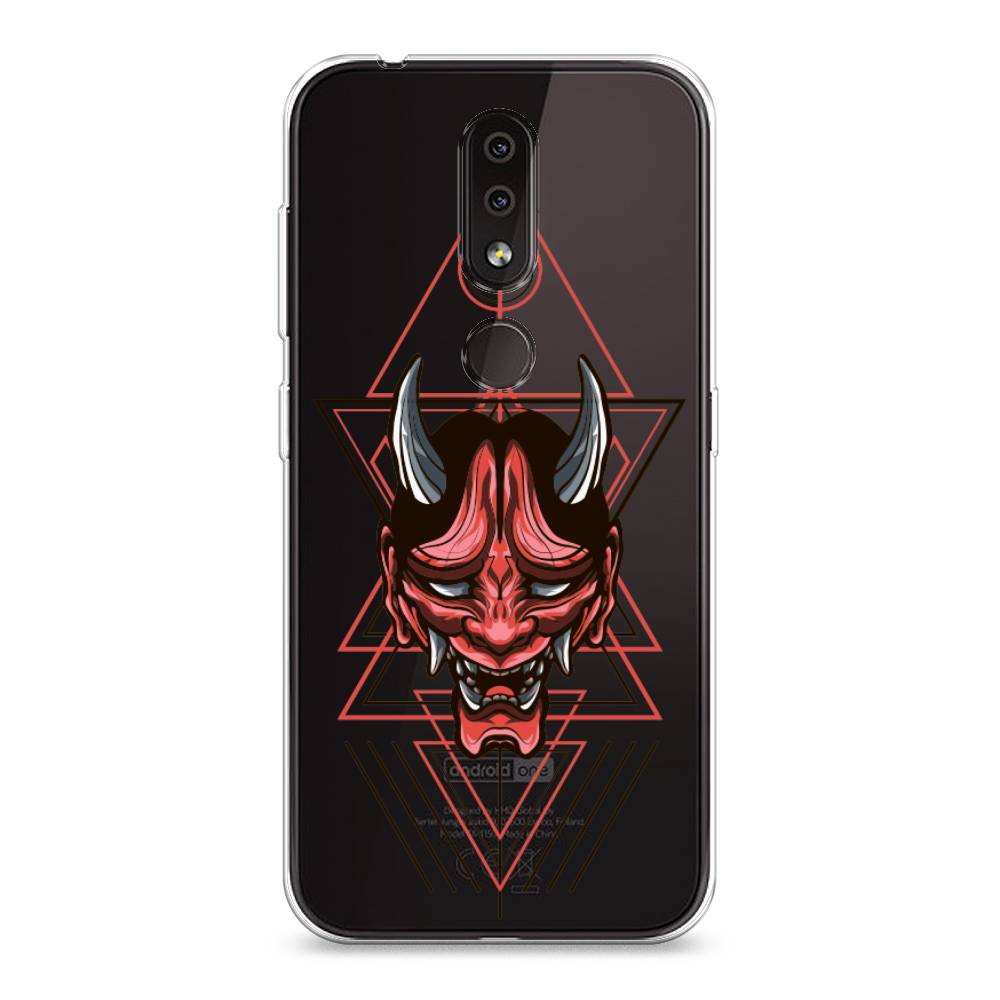 

Чехол на Nokia 4.2 "Hanya Oni mask", Серый;красный;черный, 122550-4