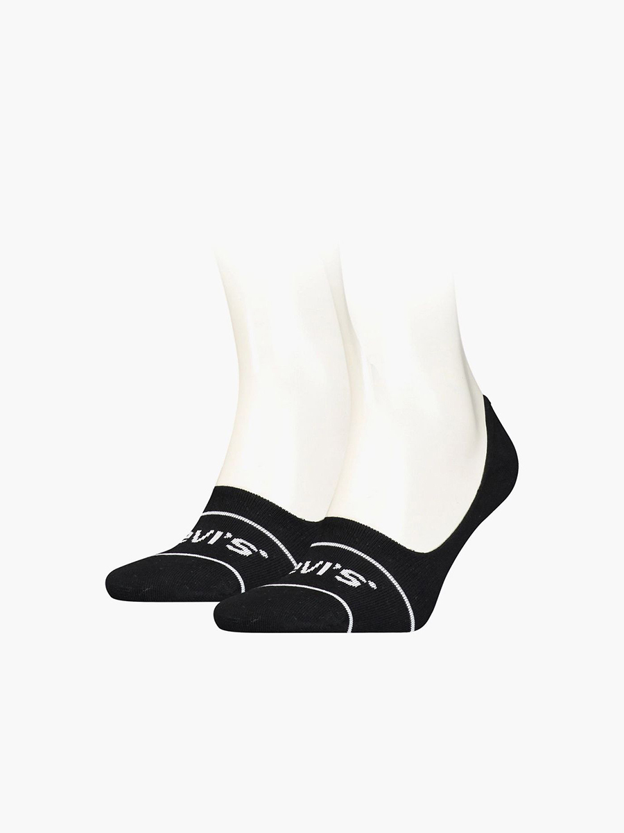 Комплект носков женских Levi's Low Rise Sport 2P Socks черных 35-39