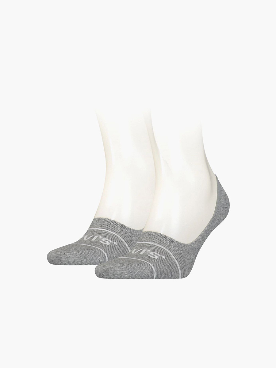 

Комплект носков женских Levi's Low Rise Sport 2P Socks серых 35-39, Low Rise Sport 2P Socks