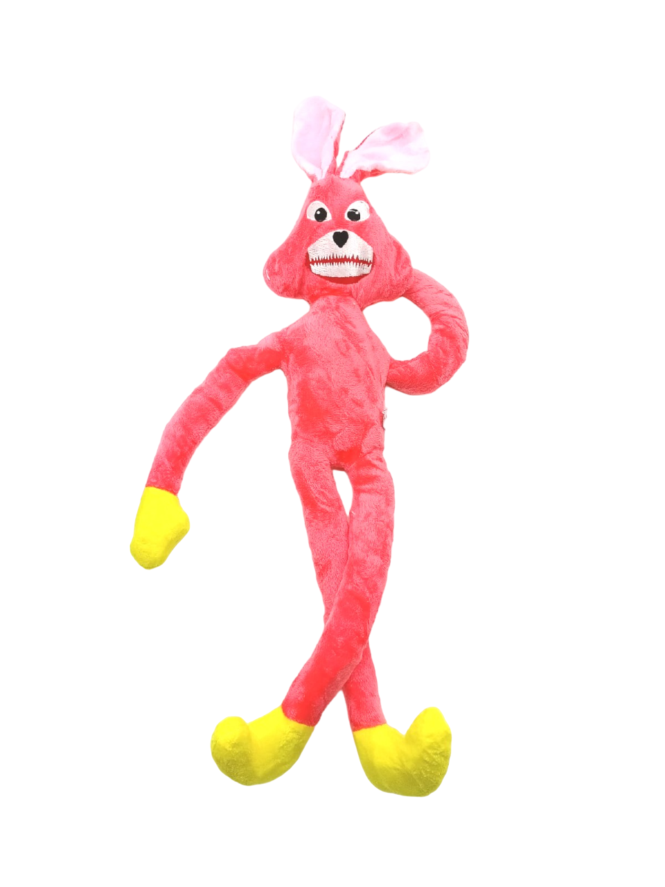 Игрушка мягкая заяц-забегаец 60 см розовый
