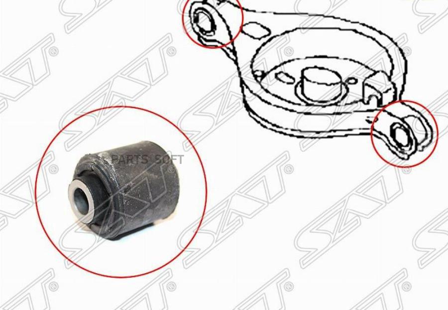 

SAT ST-G26A-28-300A-B Сайлентблок заднего нижнего поперечного рычага под пружин MAZDA 6/AT