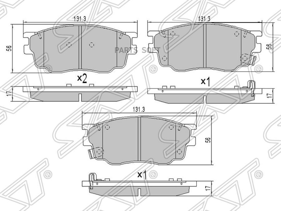 

Колодки Тормозные Перед Mazda 6 02- Sat арт. ST-G2YD-33-28Z