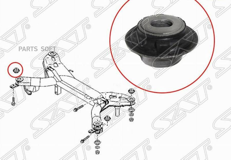 

Сайлентблок Задней Балки Mazda 6 02-12 Lh (левый) Sat арт. ST-GJ6A-28-86XA