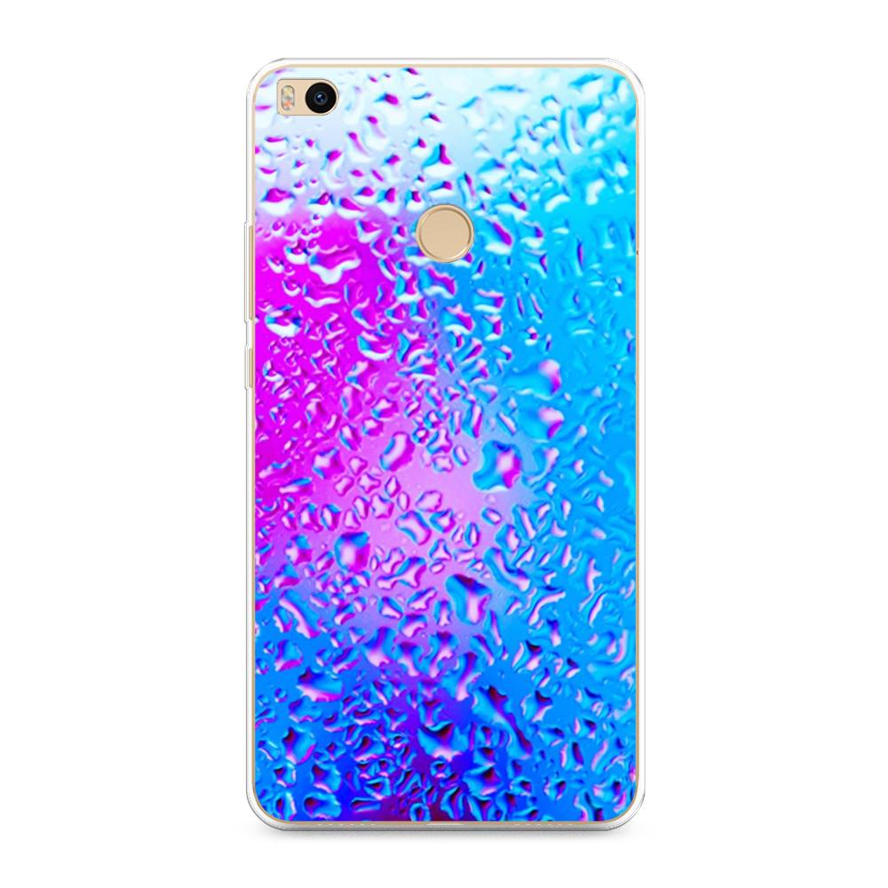 

Чехол на Xiaomi Mi Max 2 "Капли на стекле", Голубой;розовый, 32150-3
