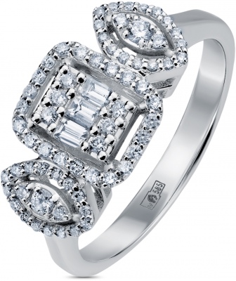 

Кольцо с 69 бриллиантами из белого золота р. 18 Саргон R1857-1001, R1857-1001