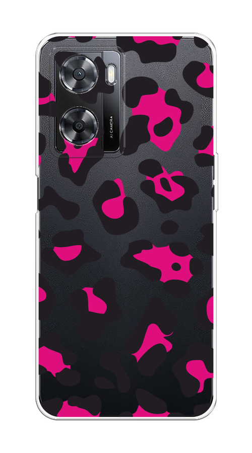 

Чехол на Oppo A57 4G/A77 4G/A77s 4G/A57s "Pink cow spots", Черный;розовый, 2510350-1