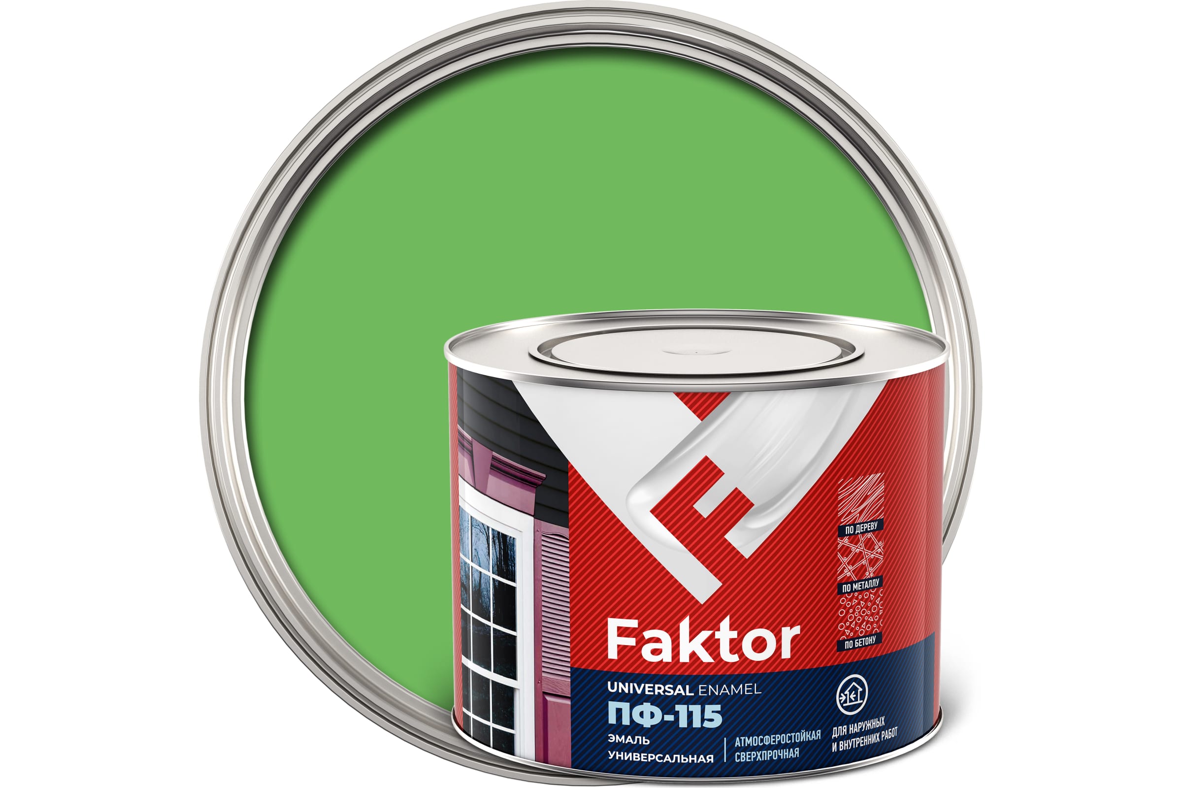 

Эмаль ЯРОСЛАВСКИЕ КРАСКИ FAKTOR ПФ-115 (салатная; банка 1,9 кг) 214724, Зеленый