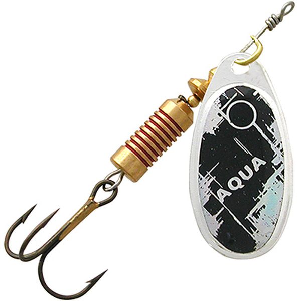 

Блесна AQUA COMET 12,0g, № 5, CO-11 (серебро, черный), 2 шт., Серебристый;черный, COMET вертушка
