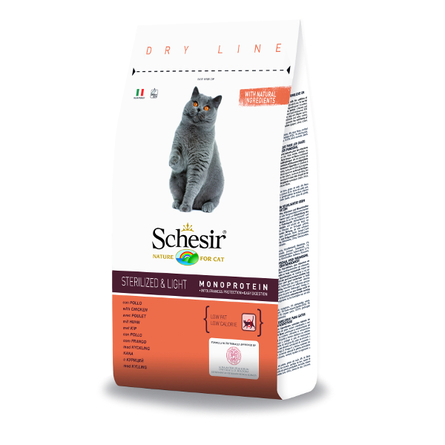 

Сухой корм для кошек Schesir Sterilized and Light курица 400 г