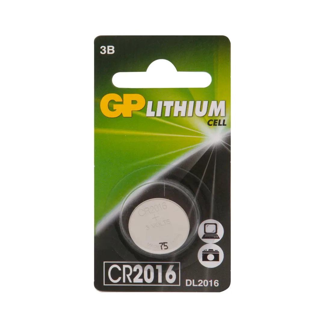 Батарейка литиевая GP CR2016, 1 шт. батарейки литиевые duracell cr2016 dl2016 в упаковке 2 штуки