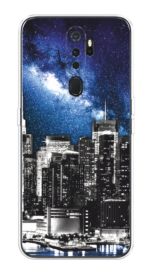 

Чехол на Oppo A5/A9 2020 "Космический Нью-Йорк", Синий;серый, 251350-1