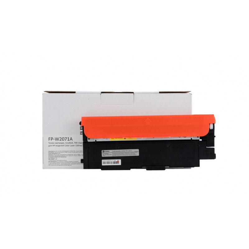

Тонер-картридж F+ imaging FP-W2071A, голубой, 700 стр, для HP Color Laser 150nw/178nw/179f, FP-W2071A