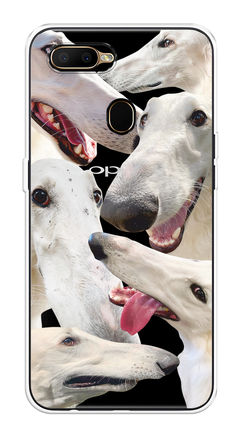 

Чехол на Oppo A5s "Собака с длинным носом", Белый;бежевый;розовый, 252350-1