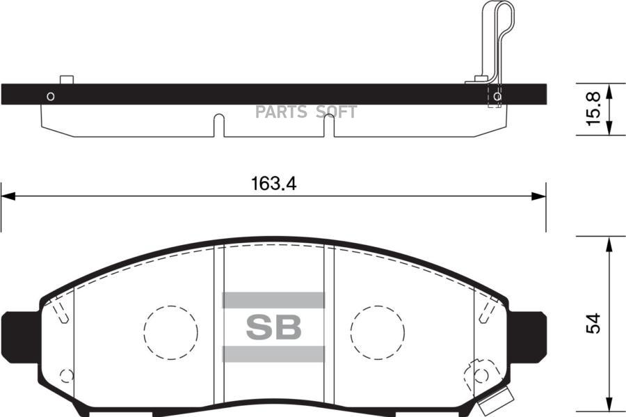 

Тормозные колодки Sangsin brake передние SP1460, SP1460