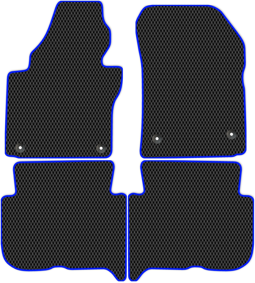

Коврики ЭВА в салон для Volkswagen Touran 1 (1T) 2003 - 2010, 4 шт. черный, синий кант, 5026-S4Y-H