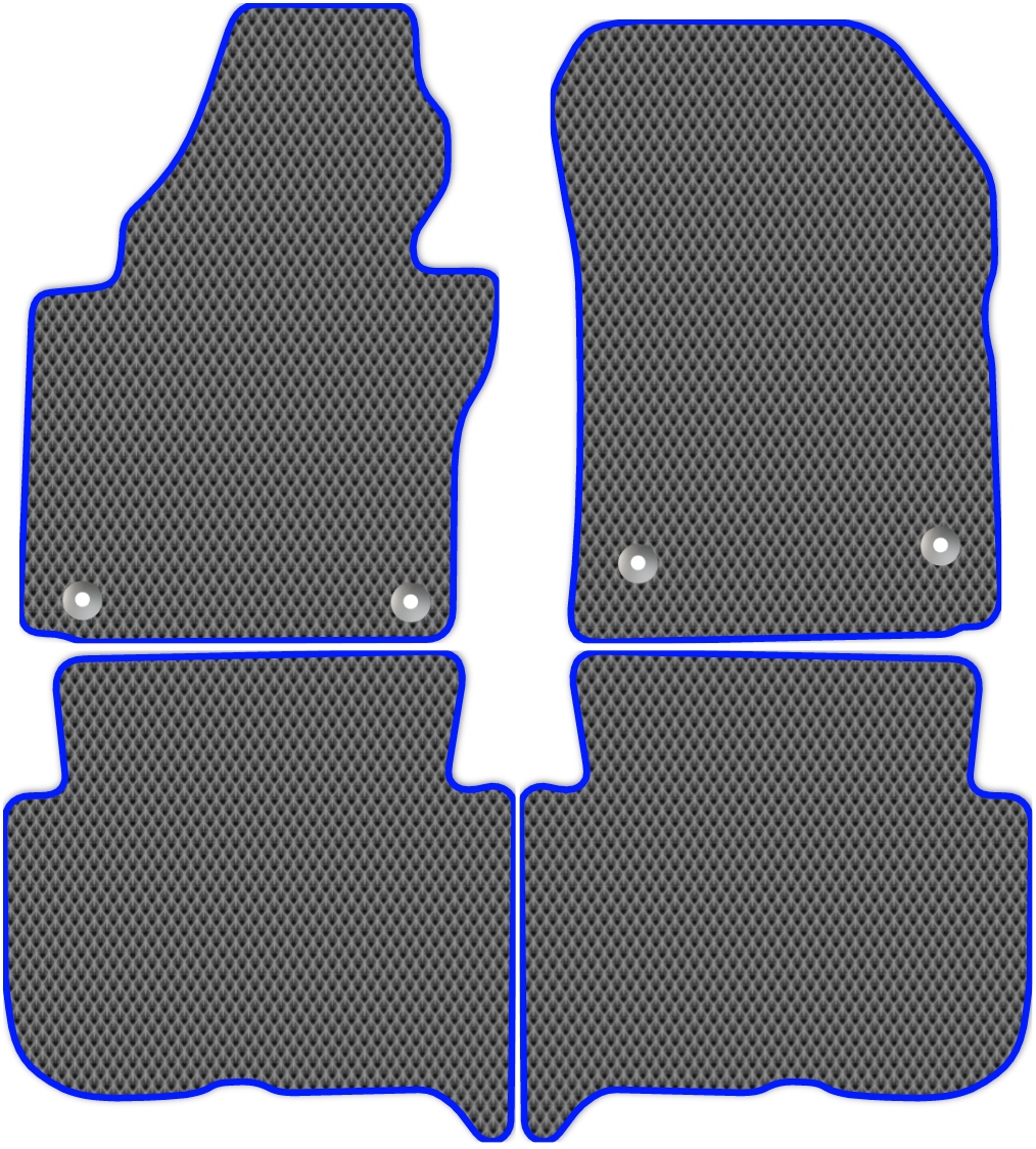 

Коврики ЭВА в салон для Volkswagen Touran 1 (1T) 2003 - 2010, 4 шт. серый, синий кант, 5026-S4Y-H