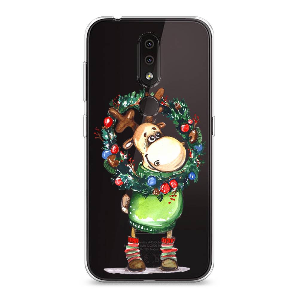 

Чехол на Nokia 4.2 "Олень с новогодним венком", 122550-4