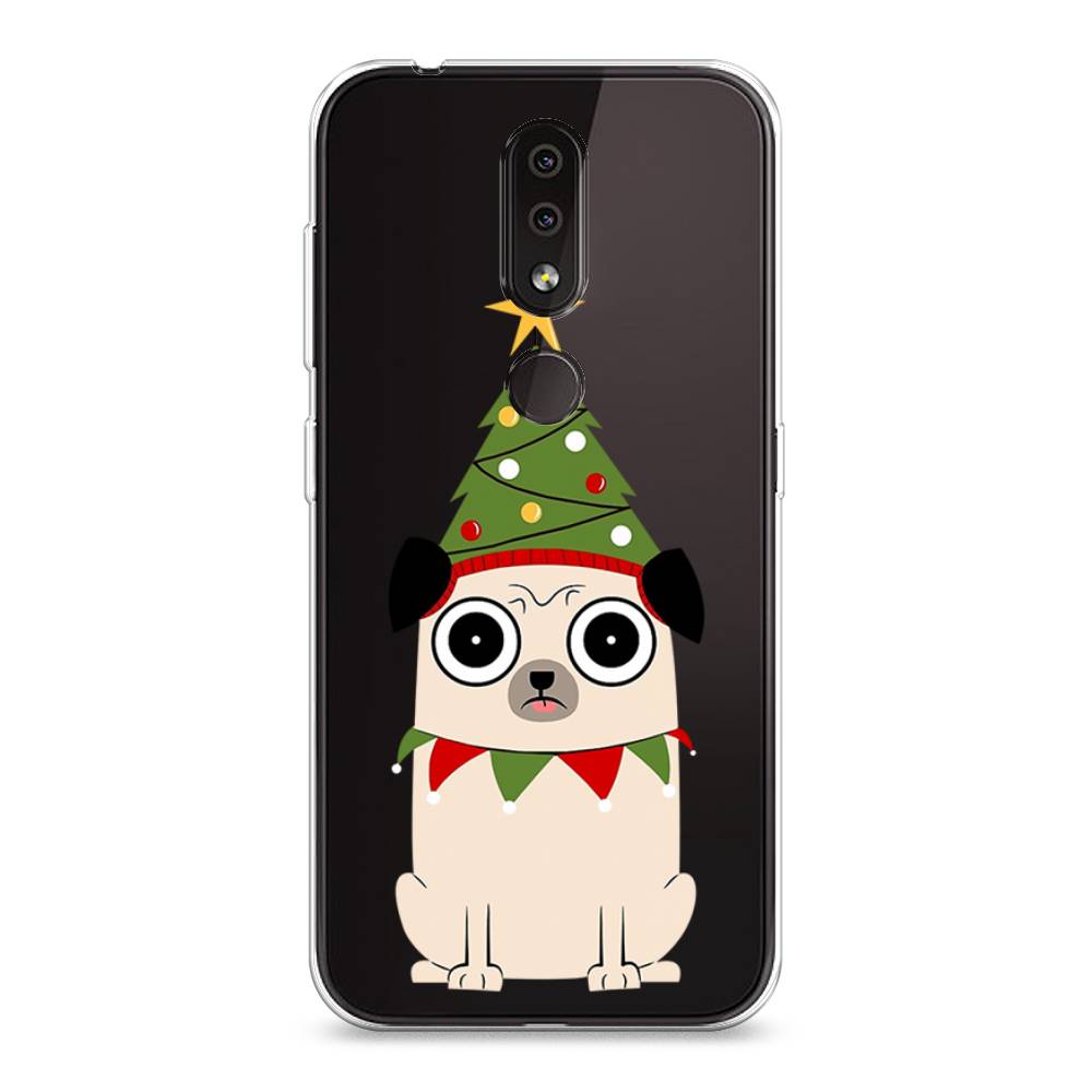 

Чехол на Nokia 4.2 "Собачка с ёлочкой", Бежевый;красный;зеленый, 122550-1